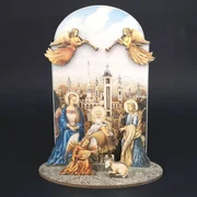 AMADEA Drevený skladací betlehem 3D 19 cm