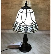 Vitrážová lampa stolová ANTIK 38*Ø18