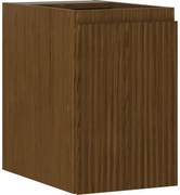 Mexen Rivel, kúpeľňová skrinka 30 cm, 1 dvierka, drážkovaná, orech, 91A21-03047-1-BF86