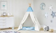 Detský stan Tipi hviezdy modrý/béžový