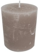 Tmavo hnedo šedá nevonná sviečka Taupe M valec - Ø 7*10cm