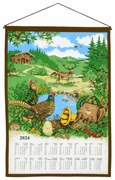 Forbyt Textilný kalendár 2024 Poľovnícky s tyčkou, 46 x 65 cm