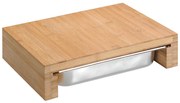 Kesper 58354 Krájacia doštička s odkladacou miskou, nehrdz. oceľ, 37,5 x 27,5 x 9,5 cm