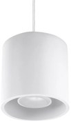 Závesné svietidlo Orbis, 1x biele kovové tienidlo