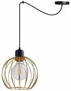 Závesné svietidlo Toronto Spider, 1x zlaté drôtené tienidlo, (výber z 2 farieb konštrukcie)