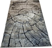 Hnedý koberec Loft so vzorom dreva – obdĺžnikový, prírodný štýl Rozmer: 60x100 cm