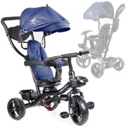 KIK Trojkolka TRIKE FIX LITE, 1-5 rokov, netlakové kolesá, otočné sedadlo, námornícka modrá