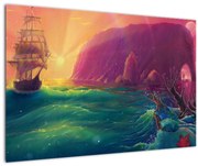 Obraz - Olejomaľba, Plavba do fantastickej ríše (90x60 cm)