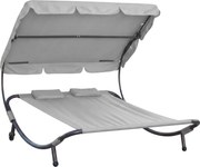 Relaxačné lehátko pre 2 osoby Craftfield Bahama,sivé