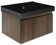 Kúpeľňová skrinka s umývadlom SAT Evolution 58x30x45 cm orech mat SATEVO60NAU1MB, 1 ks