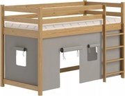 Vyvýšená detská posteľ Kubi - dub, 90x200