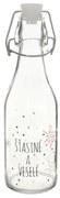 Orion Fľaša s klip uzáverom Vločka červená, 0,29 l, 290 ml