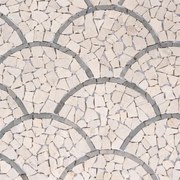 Mozaika z prírodného kameňa, vejár, béžová, 0,98 m2