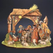 AMADEA Drevený skladací betlehem 3D 24 cm