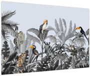 Obraz - Ilustrovaná džungľa (90x60 cm)