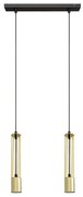 LED Luster na lanku BARS 2xGU10/4,8W/230V zlatá/čierna