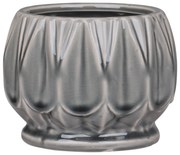 Šedý antik keramický obal na kvetináč so vzorom Alsace S - Ø 13*10cm