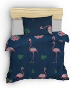 Detské obliečky na jednolôžko v tmavomodrej a ružovej farbe 140x200 cm Big Filamin – Mijolnir