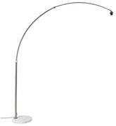 Obojková lampa z ocele s bielym mramorovým podstavcom nastaviteľná - XXL