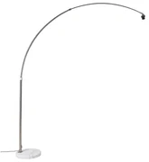 Obojková lampa z ocele s bielym mramorovým podstavcom nastaviteľná - XXL