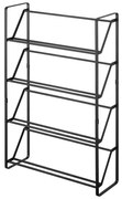 Čierny stojan na topánky so 4 poschodiami YAMAZAKI Frame