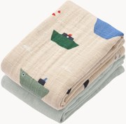 Mušelínové plienky z organickej bavlny Lewis, 2 ks