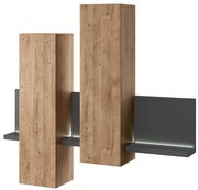 Vitrína závesné Bota 04 Antracit/Dub Ribbec