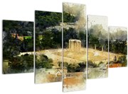 Obraz - Chrám Dia, Atény, Grécko (150x105 cm)