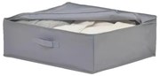 Goodhome Textilní úložný box na oblečení a povlečení, CASTEL 44x55x19, šedý