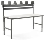 Dielenský stôl Cargo, 2000x750 mm, vrchná polica + 2 koľajnice