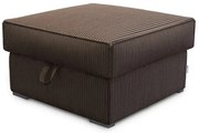 Tmavohnedý taburet SMART COSARO s úložným priestorom 65x65 cm