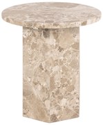 Mramorový okrúhly odkladací stolík ø 50 cm Naxos – Actona