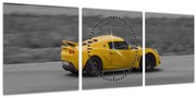 Obraz - Rýchle auto (s hodinami) (90x30 cm)