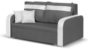 Pohovka pre 2 osoby s funkciou spania KONRAD Světle šedá/bílá