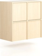 Nadstavba pre skrine FRAME, 4x dvere, 872 x 450 x 854 mm, PUSH-lock, breza