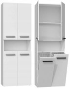 Koupelnová skříňka se 2 koši na prádlo NEL II bílá mat