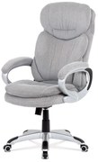 Kancelářská židle, šedá látka, kříž plast stříbrný, houpací mechanismus
