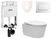 Cenovo zvýhodnený závesný WC set Jika na zamurovanie + WC SAT Brevis SIKOJW1