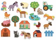 Vilac drevené magnetky farma 20ks