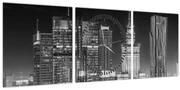 Obraz - Čiernobiely New York (s hodinami) (90x30 cm)