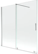 Mexen Velar, 2-krídlová posuvná vaňová zástena 160 x 150 cm, 8mm číre sklo, chrómový profil, 896-160-000-01-01
