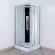 Sprchový box LUCIDUS SQUARE 90 x 90 cm Brillant Sklo TRANSPARENT