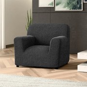 Bielastické poťahy COSTINA antracit kreslo (š. 60 - 110 cm)