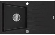 Mexen Cesar - drez granitový 77,5x47,0cm, 1-komorový, čierna, 6514771010-77
