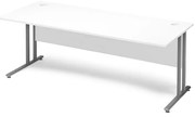 Kancelársky pracovný stôl FLEXUS, rovný, 1800x800 mm, biela