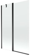 Mexen Flip, 1-krídlová vaňová zástena 120 x 150 cm, 6 mm číre sklo, čierny profil, 894-120-101-70-00