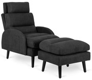 PROXIMA.store - Sklápacie kreslo HENRY FARBA: čierna