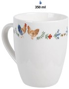 Hrnček s kohútikom a sliepočkou Chicken and Rooster - 12 * 8 * 10 cm / 350 ml