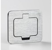 Brilagi - Vonkajšia vstavaná podlahová zásuvka IP55 matný chróm obdĺžnikový