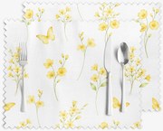 Goldea prestieranie na stôl teflónové - žltá lúka - sada 2ks 30 x 40 cm